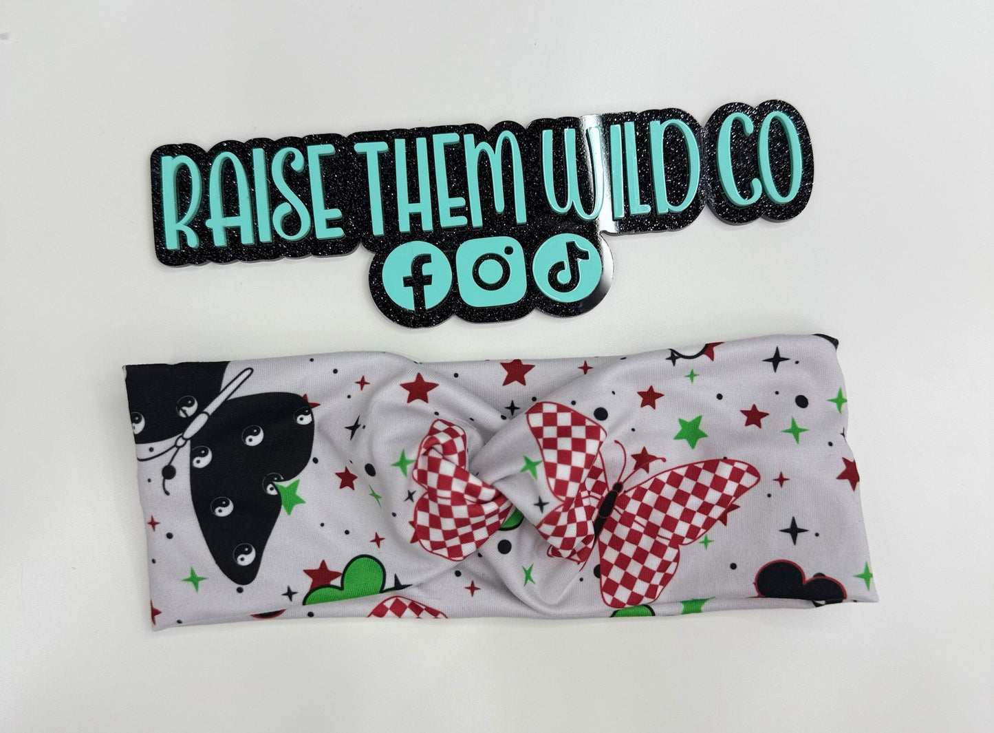 Butterfly checker Adult headband