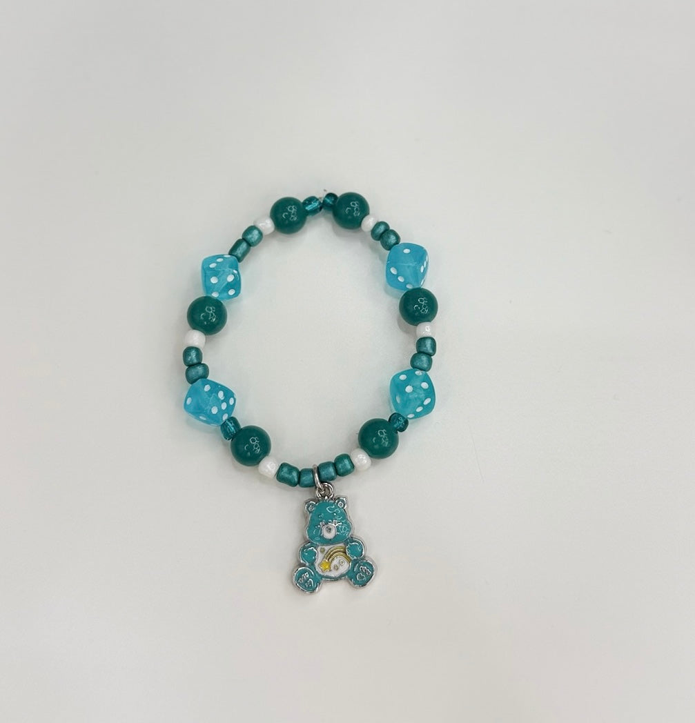 Turq. Bear bracelet toddler
