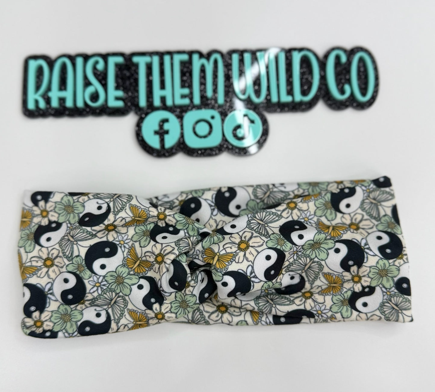 Adult headband ying yang