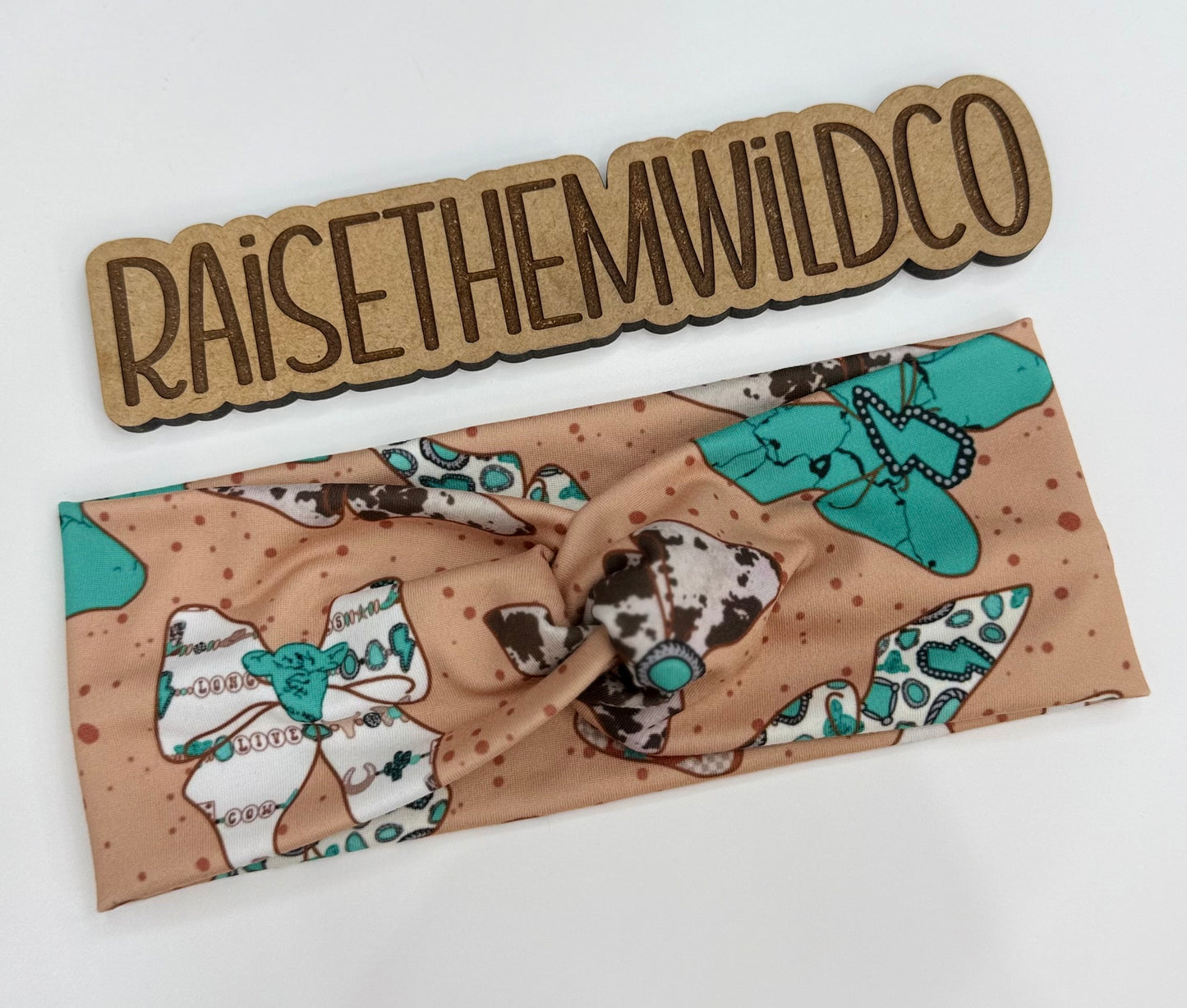 Adult headband western bows