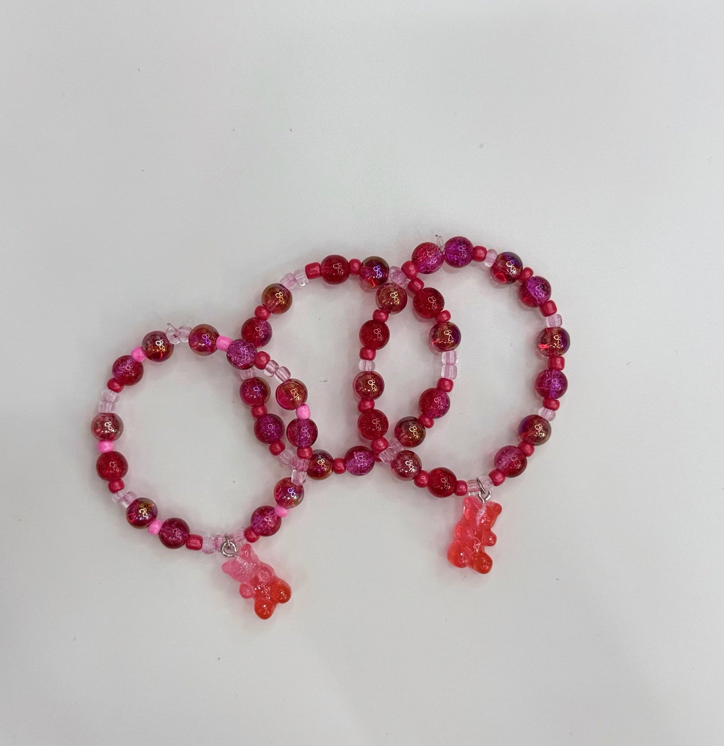Kids bracelet stack red gummy bears (3)