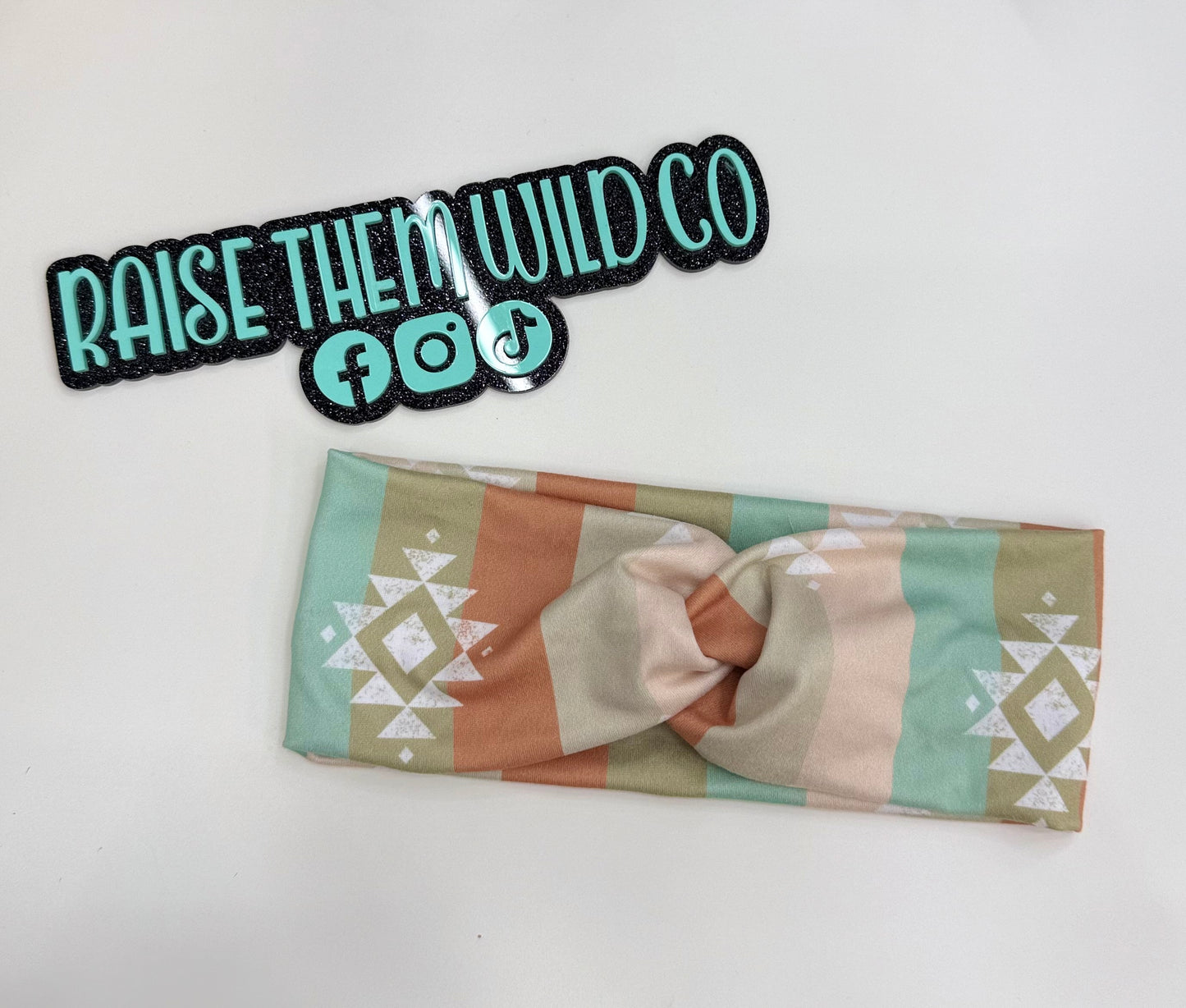 Western stripe adult headband