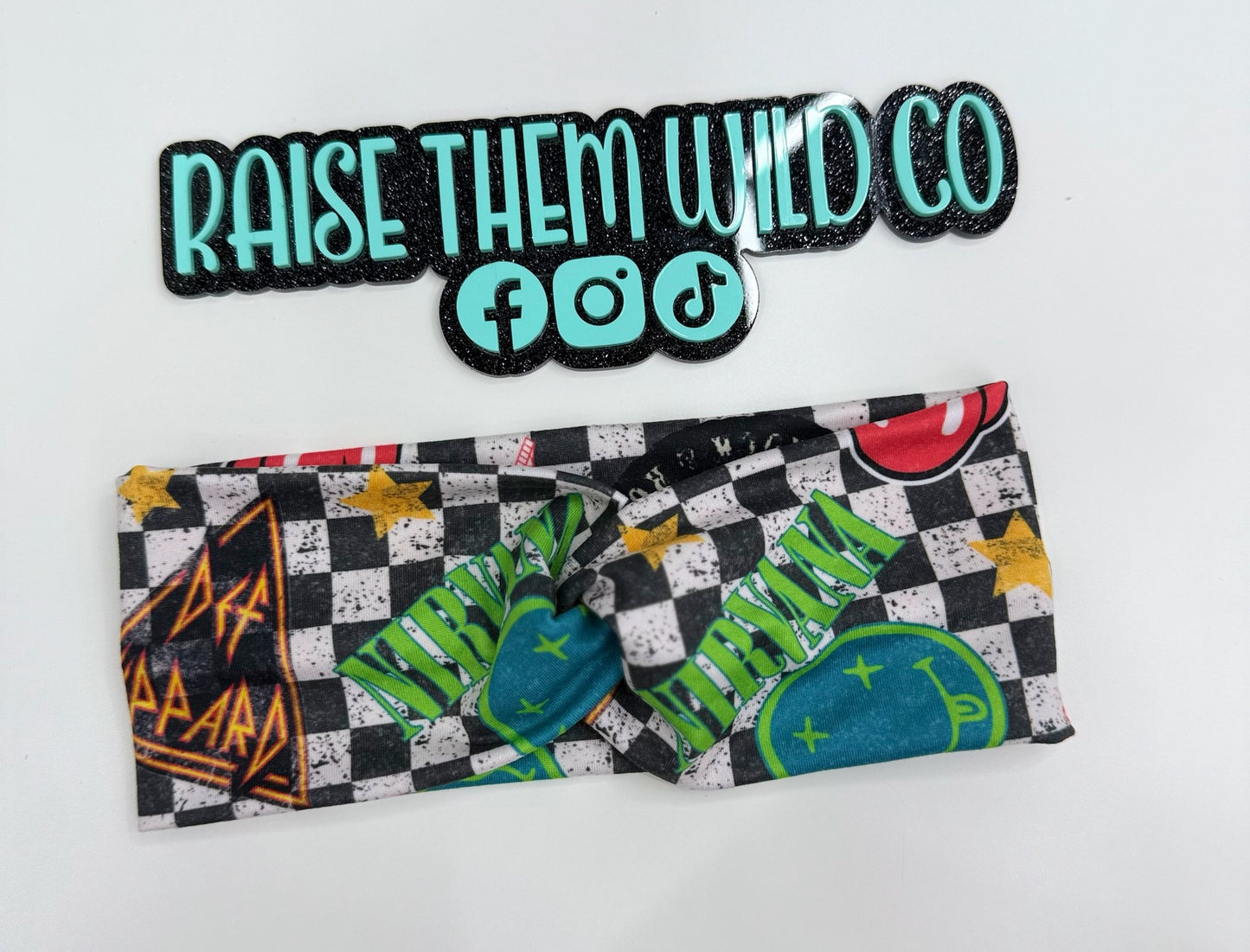 Checker bands Adult headband