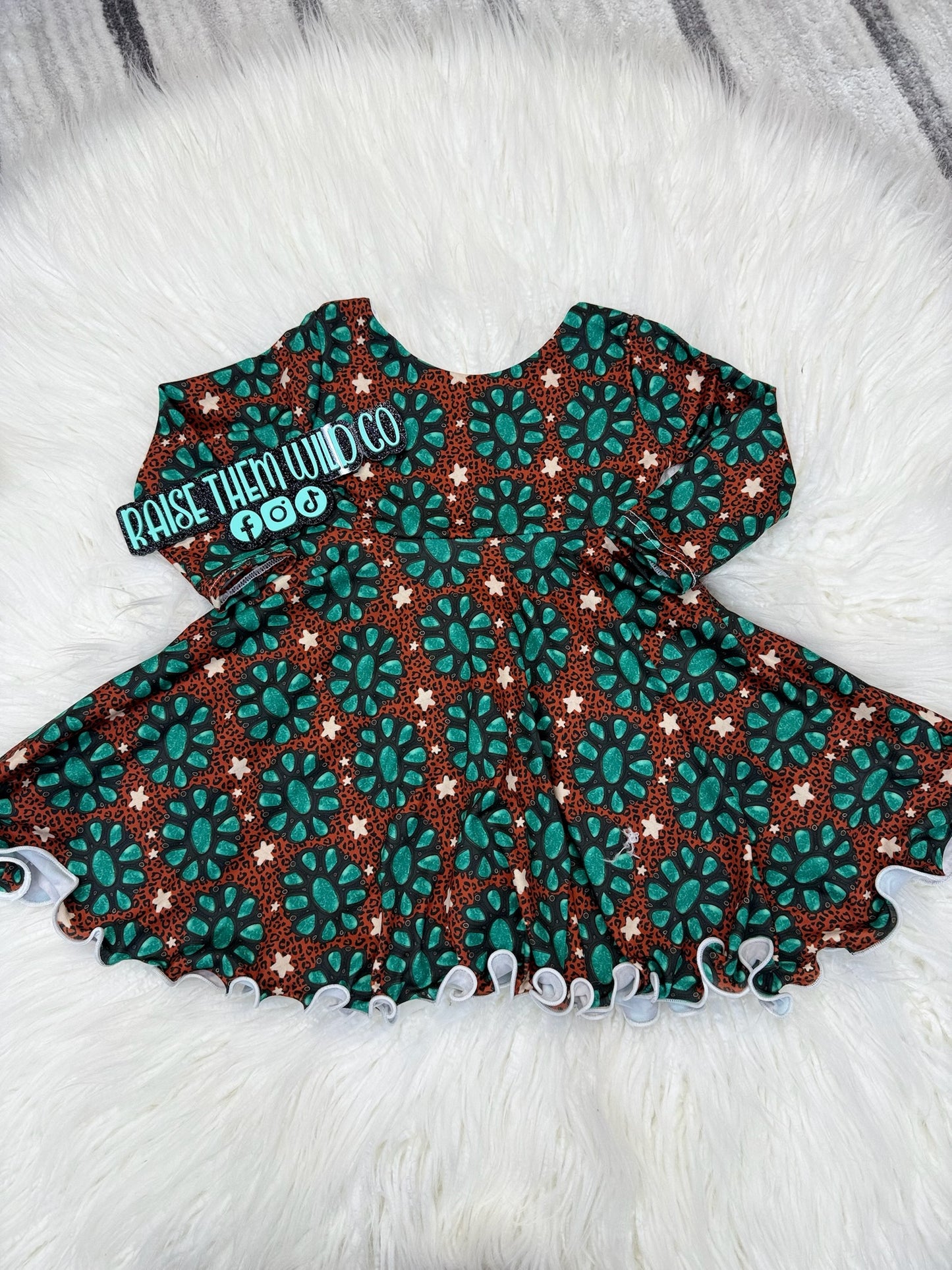 18-24 western cheetah LS belladonna dress