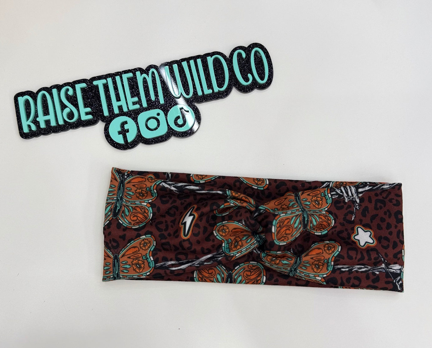 Western butterfly adult headband