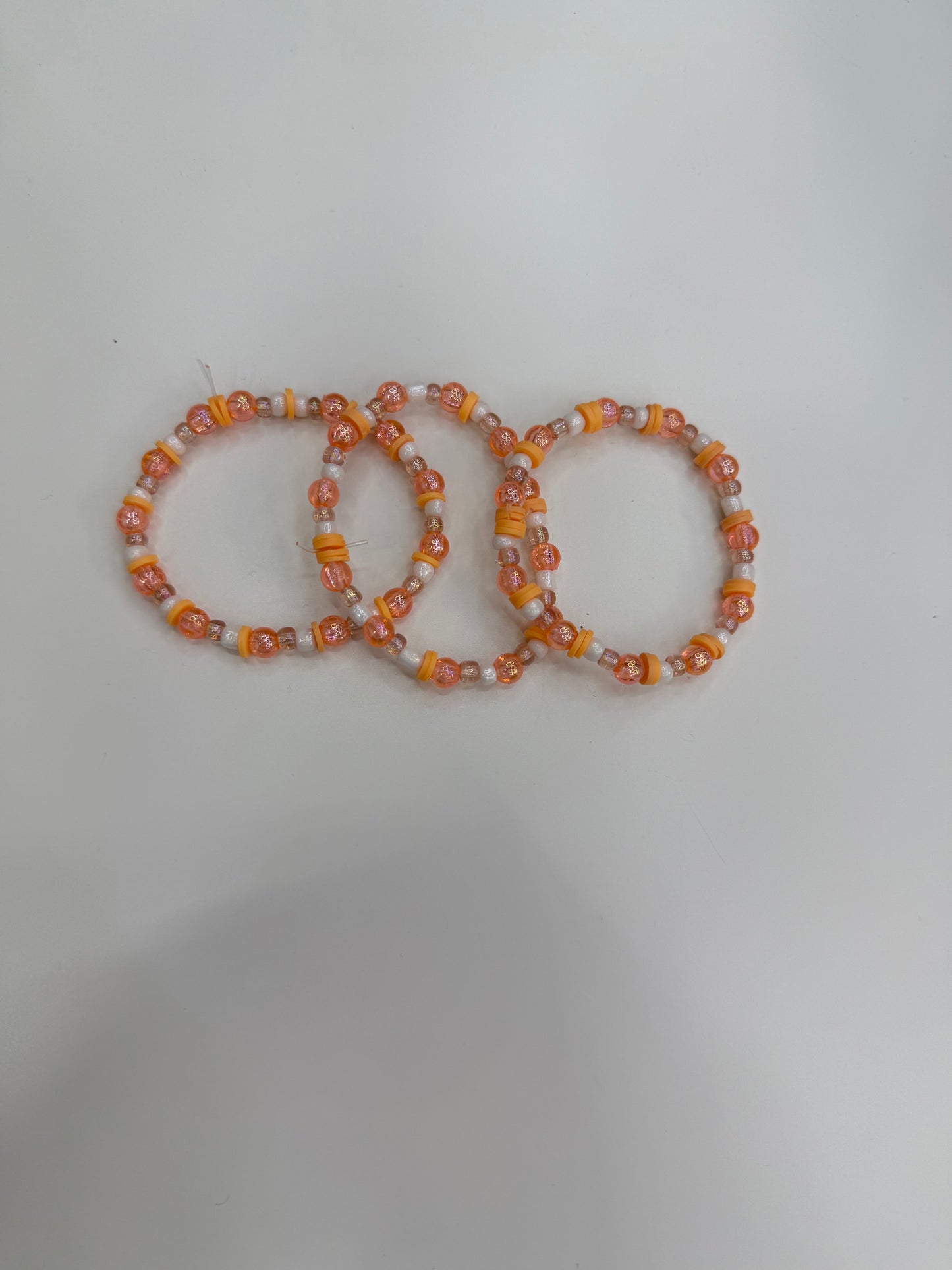 Orange and pink braclet set