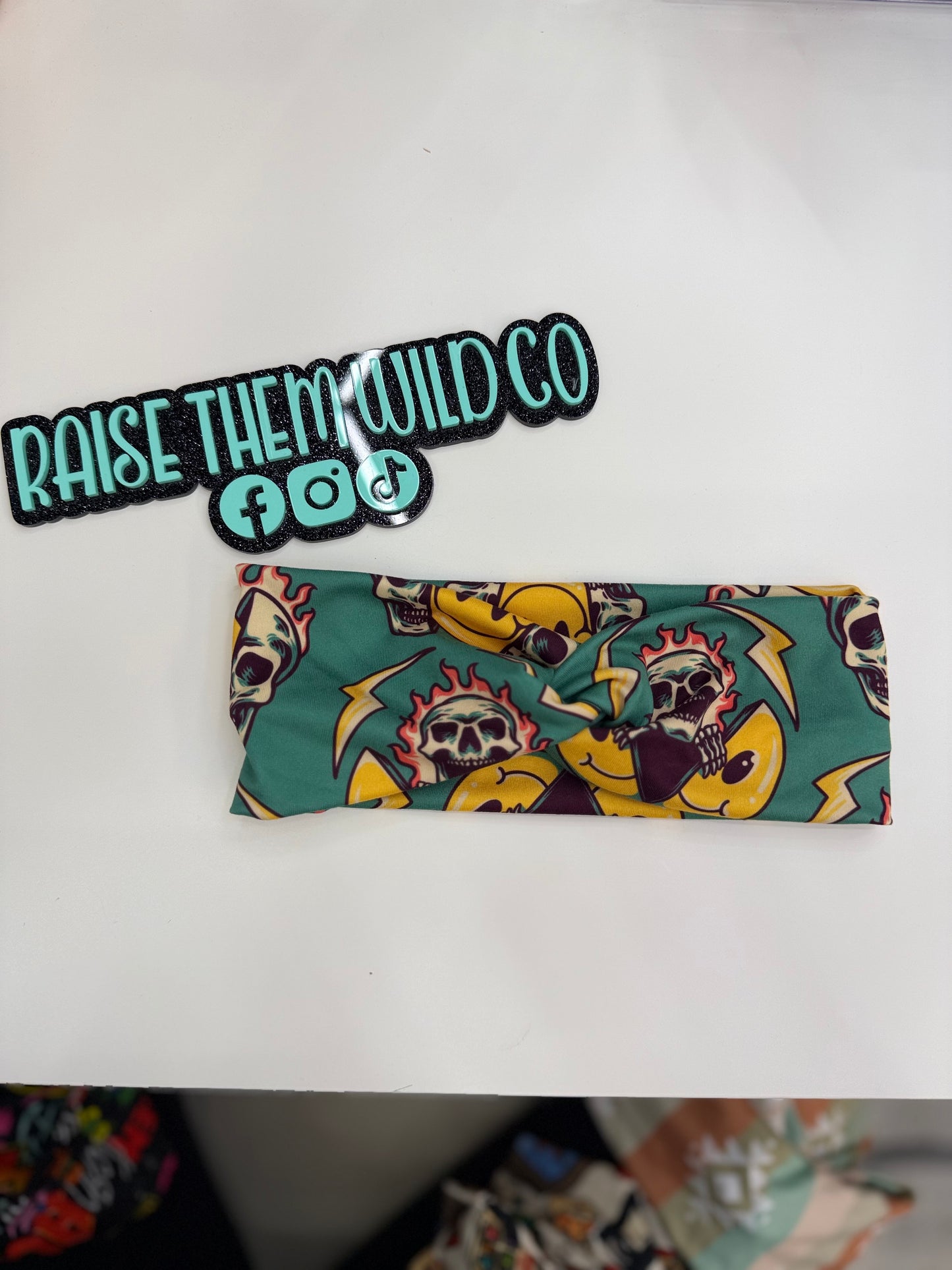 Skull smilie adult headband