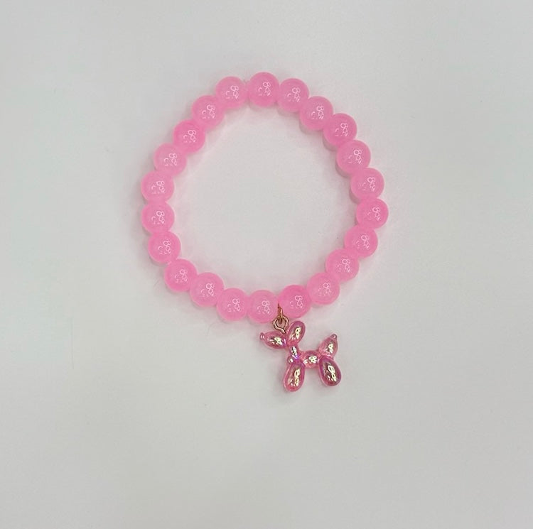 Light pink balloon dog bracelet