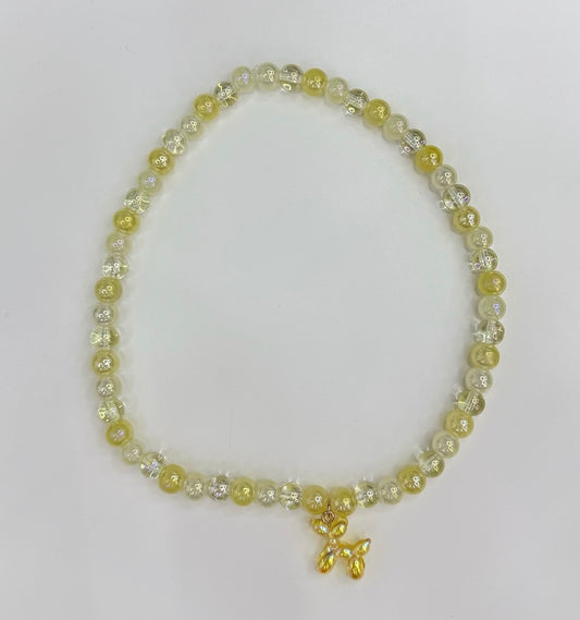 Yellow balloon dog necklace