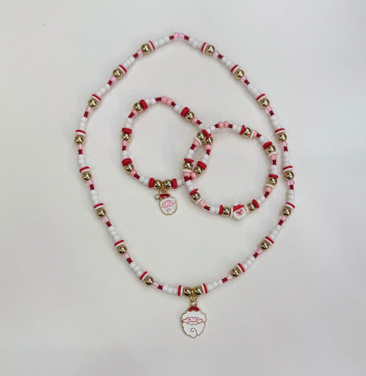 Santa necklace & bracelet set (2)