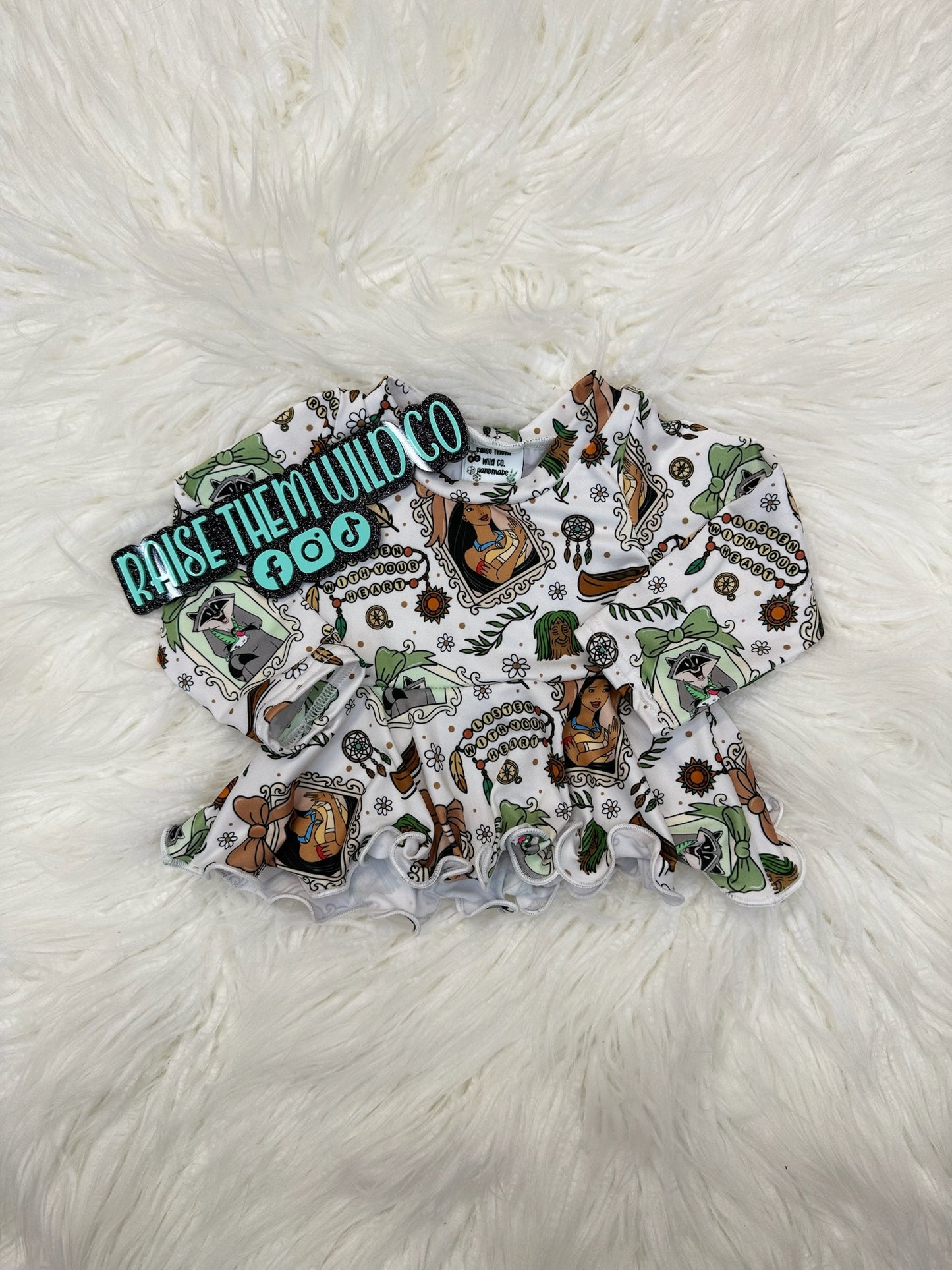 3-6m princess LS peplum shirt