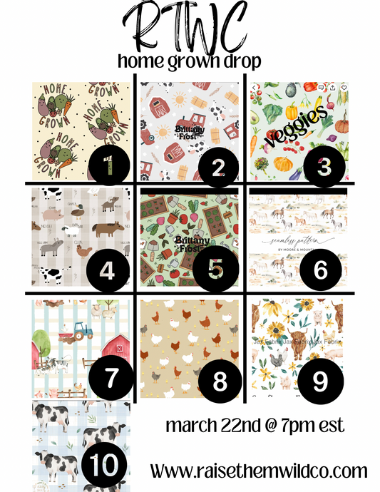 Home grown drop- Bummies