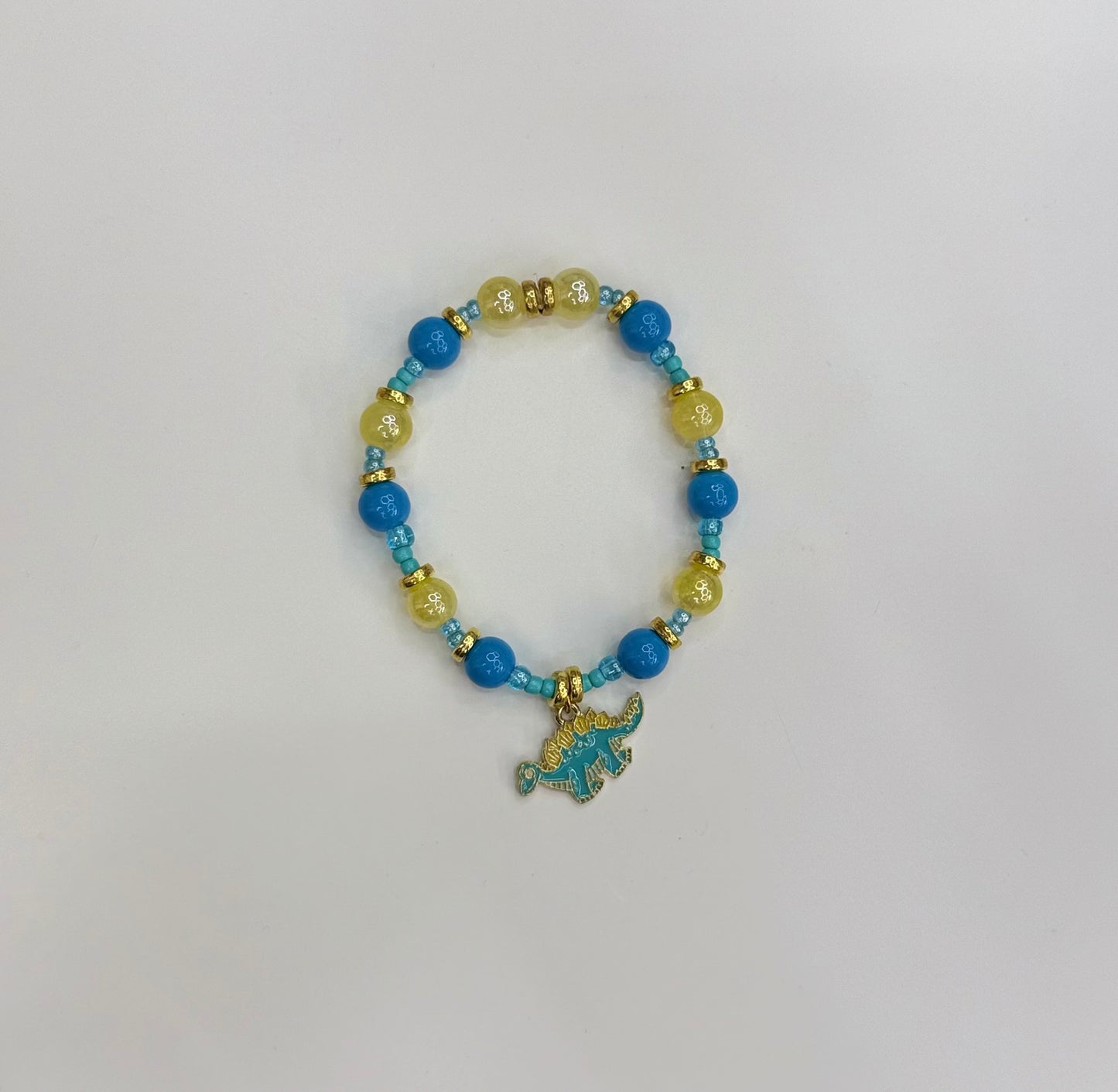 Blue & yellow Dino bracelet