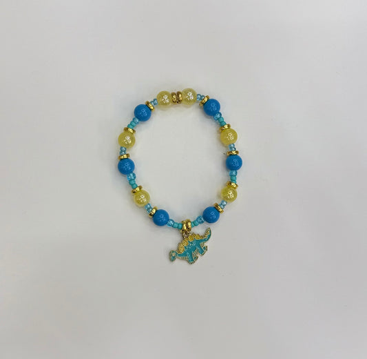 Blue & yellow Dino bracelet