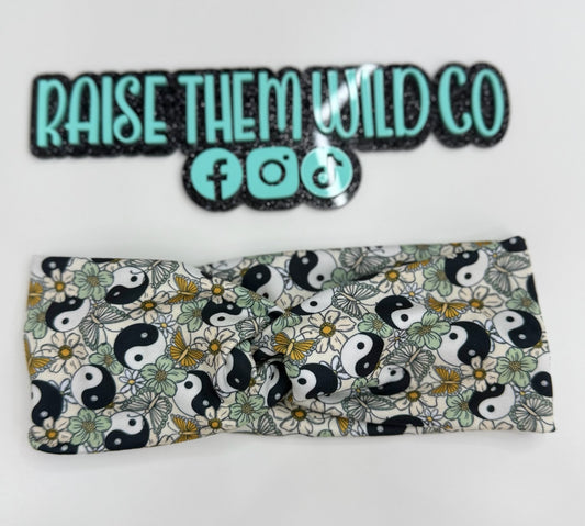 Adult headband ying yang