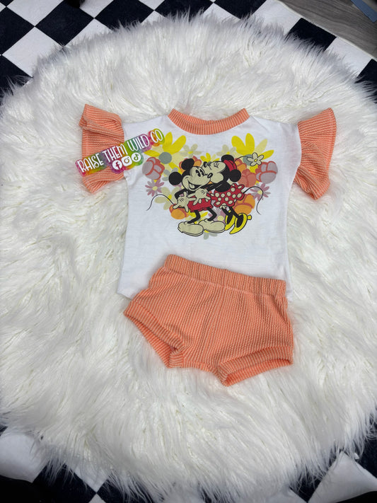 3t dolman ruffle set shorties with elastic
