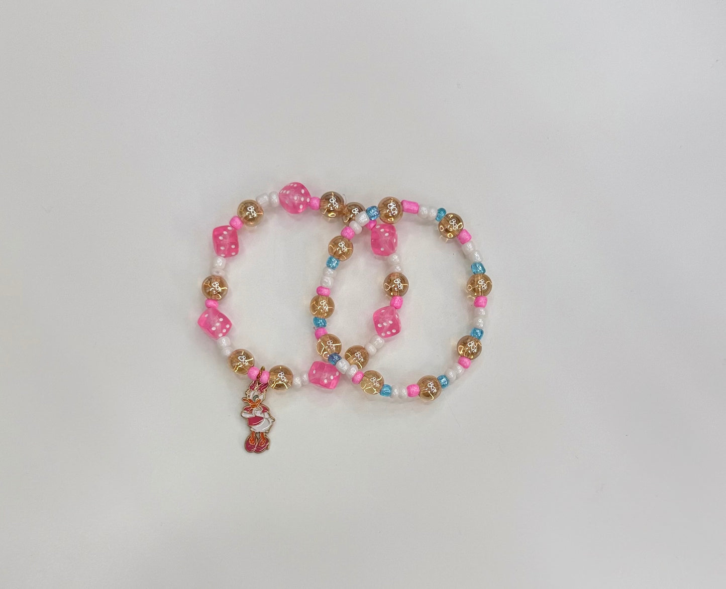 Pink duck bracelet set (2)