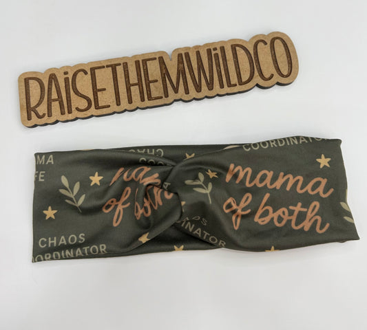 Adult headband mom of both