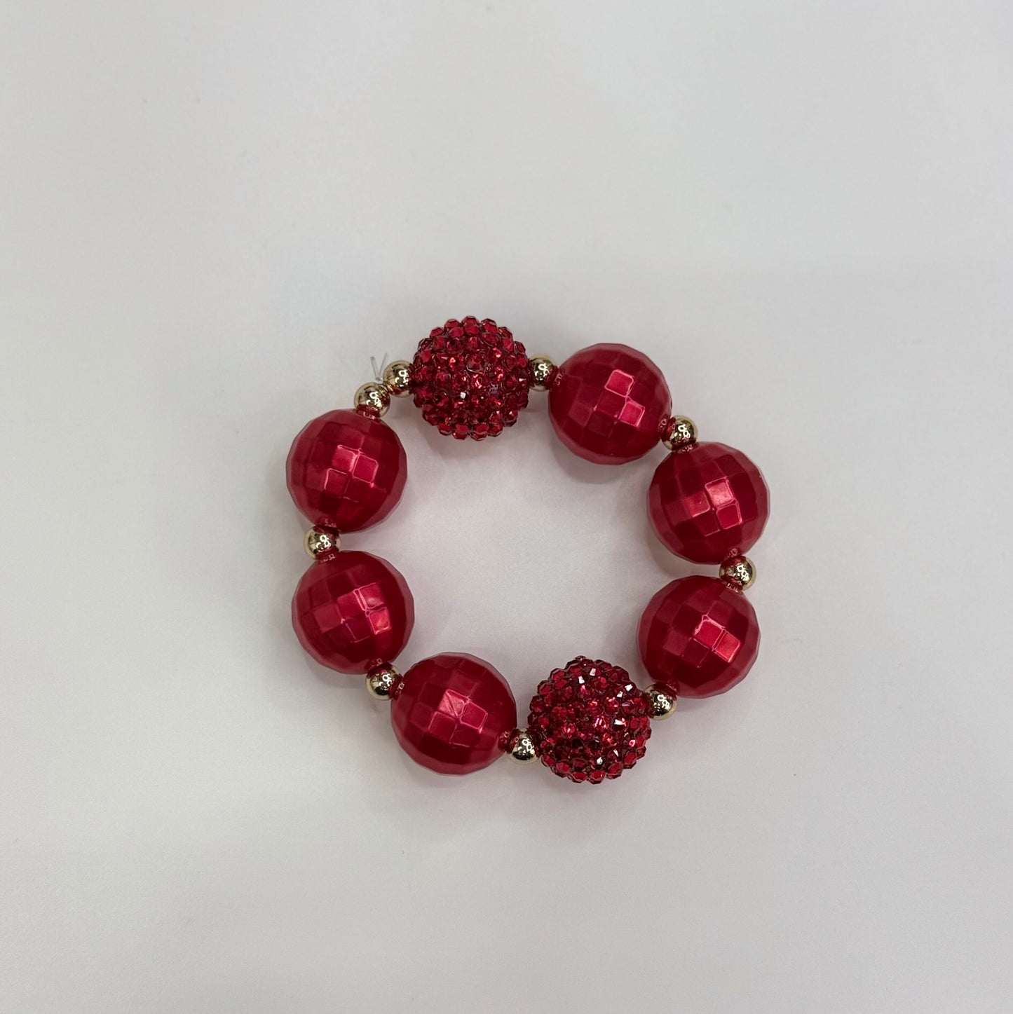 Adult Christmas bracelet red