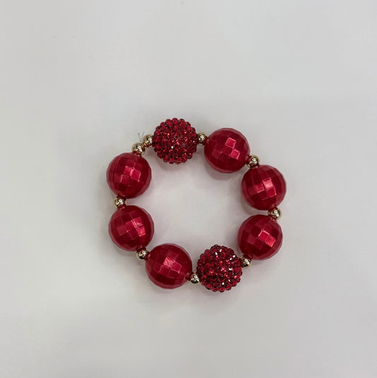 Adult Christmas bracelet red