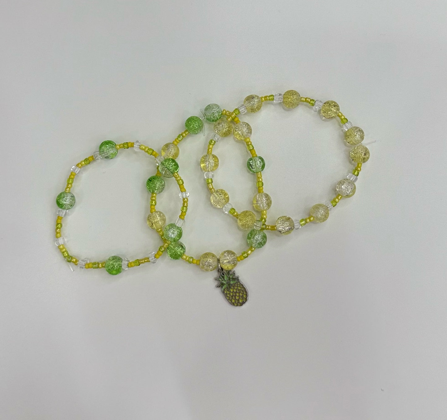 Toddler bracelet stack pineapple