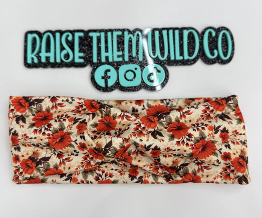 Adult headband fall floral