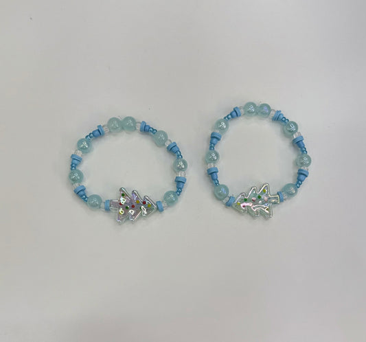 Blue tree  bracelet set (2)