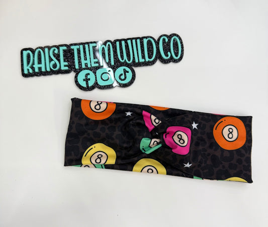 Colorful 8 ball adult headband