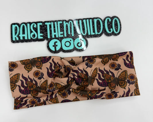 Adult headband fall butterfly
