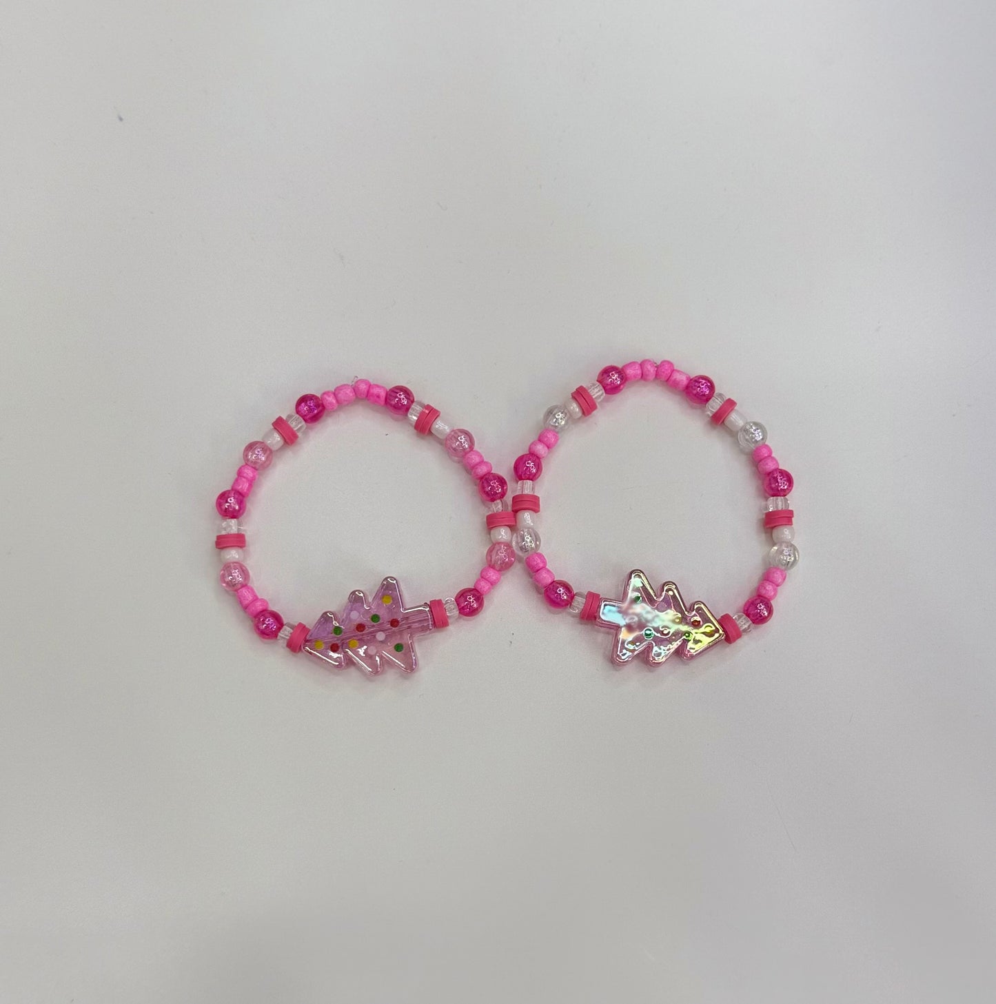 Pink tree  bracelet set (2)