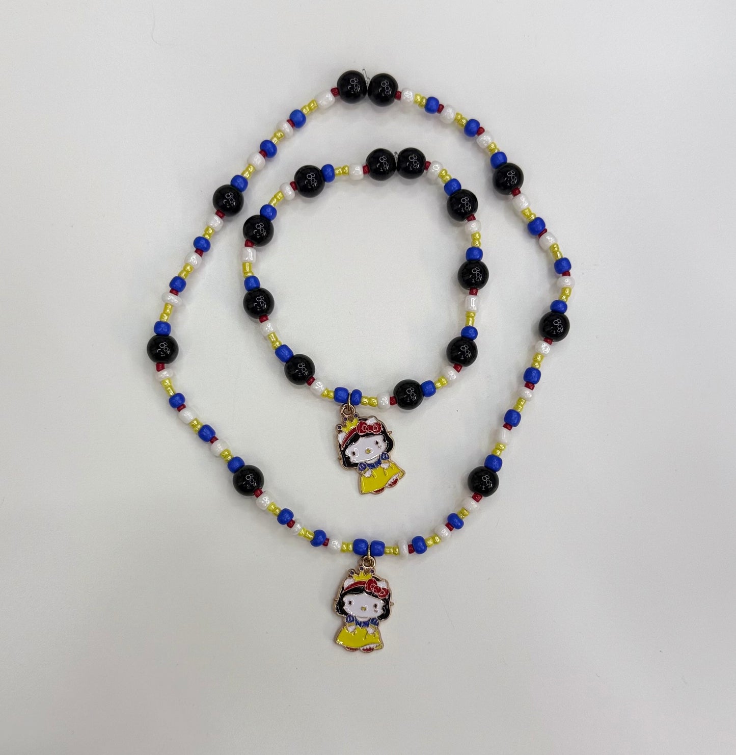 Kitty Princess snow w necklace and bracelet set