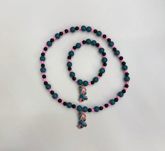 Eeyore necklace and bracelet set