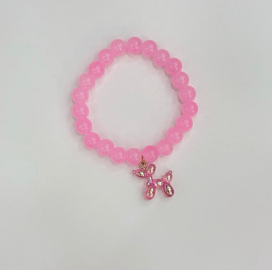 Light pink balloon dog bracelet