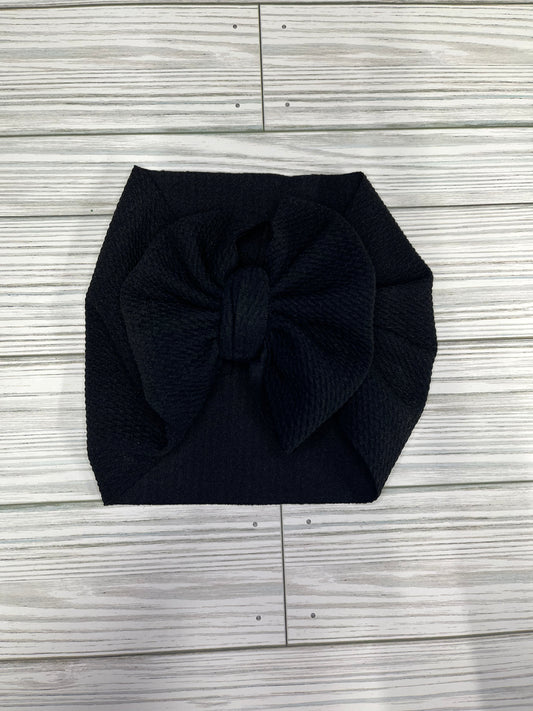 Black toddler bow wrap