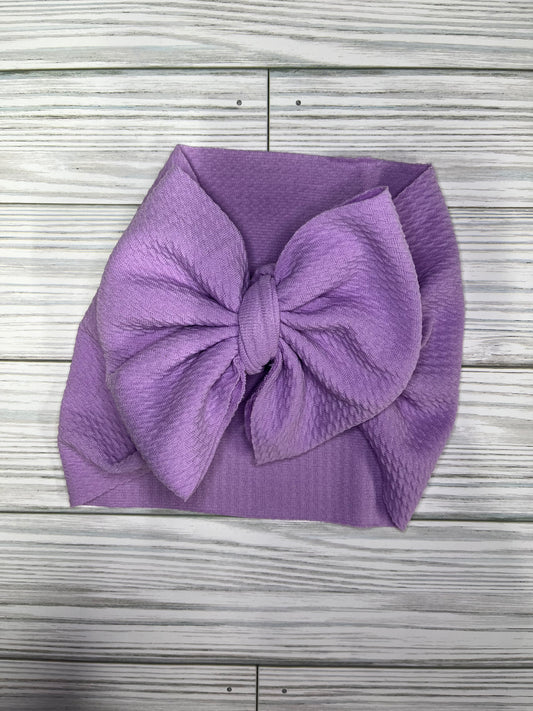 Purple toddler bow wrap